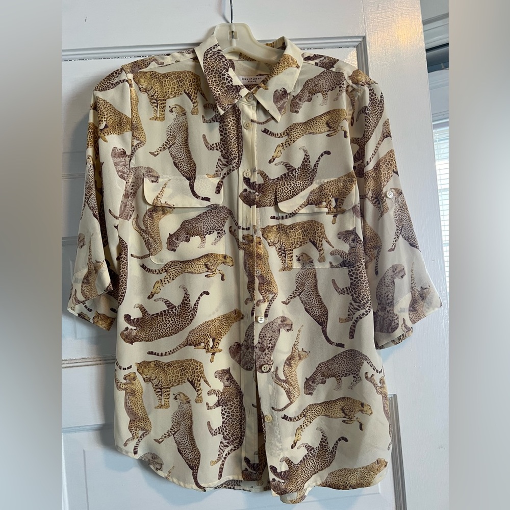 Equipment signature silk blouse